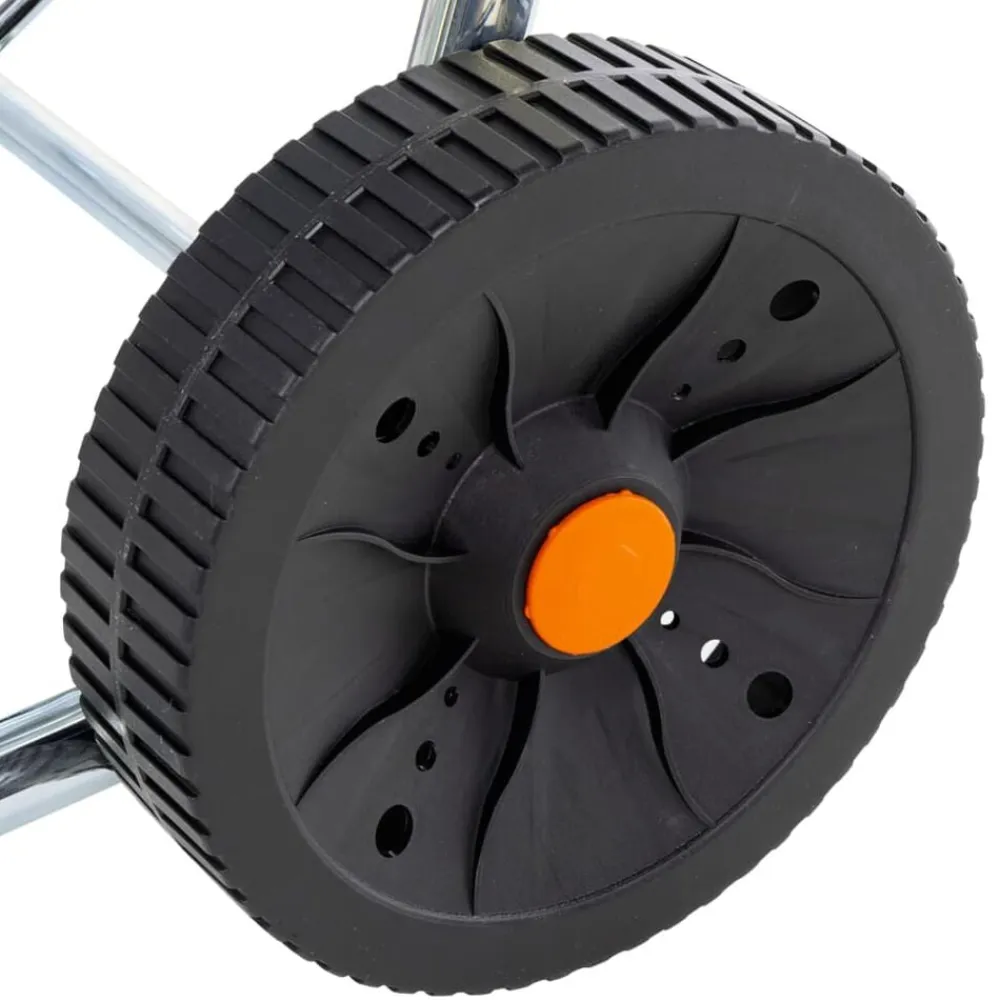 vidaXL Accesorios De Bricolaje-Carrito carrete para manguera de 80 m 3/4" acero