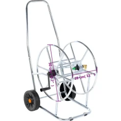 vidaXL Accesorios De Bricolaje-Carrito carrete para manguera de 80 m 3/4