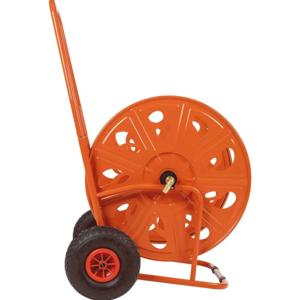 vidaXL Accesorios De Bricolaje-Carrito carrete para manguera de 140 m 3/4" acero