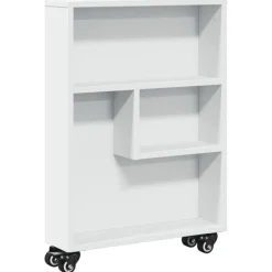 vidaXL Estanterías-Carrito de almacenaje estrecho madera 48x13x68 cm