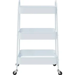 vidaXL Carrito de almacenaje 3 niveles acero 42x41,5x77 cm Blanco Online