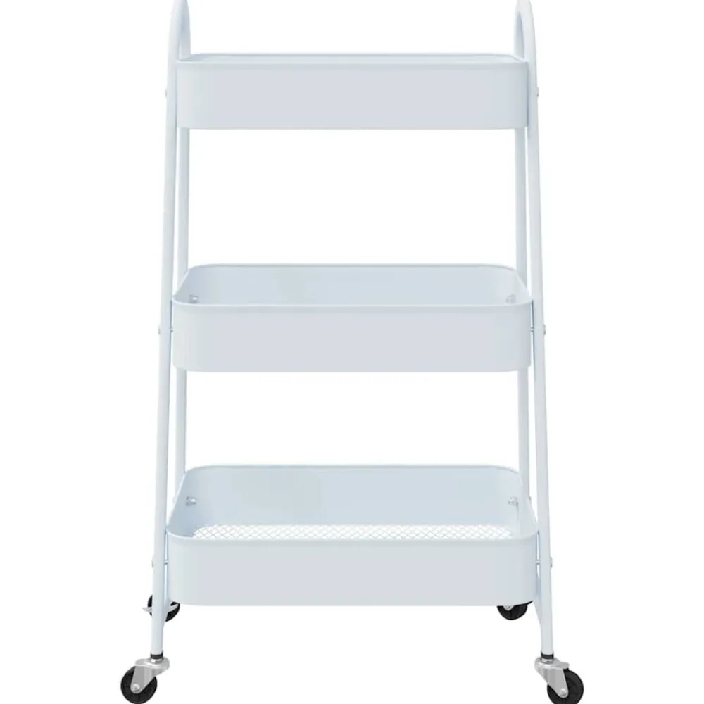 vidaXL Carrito de almacenaje 3 niveles acero 42x41,5x77 cm Blanco Online