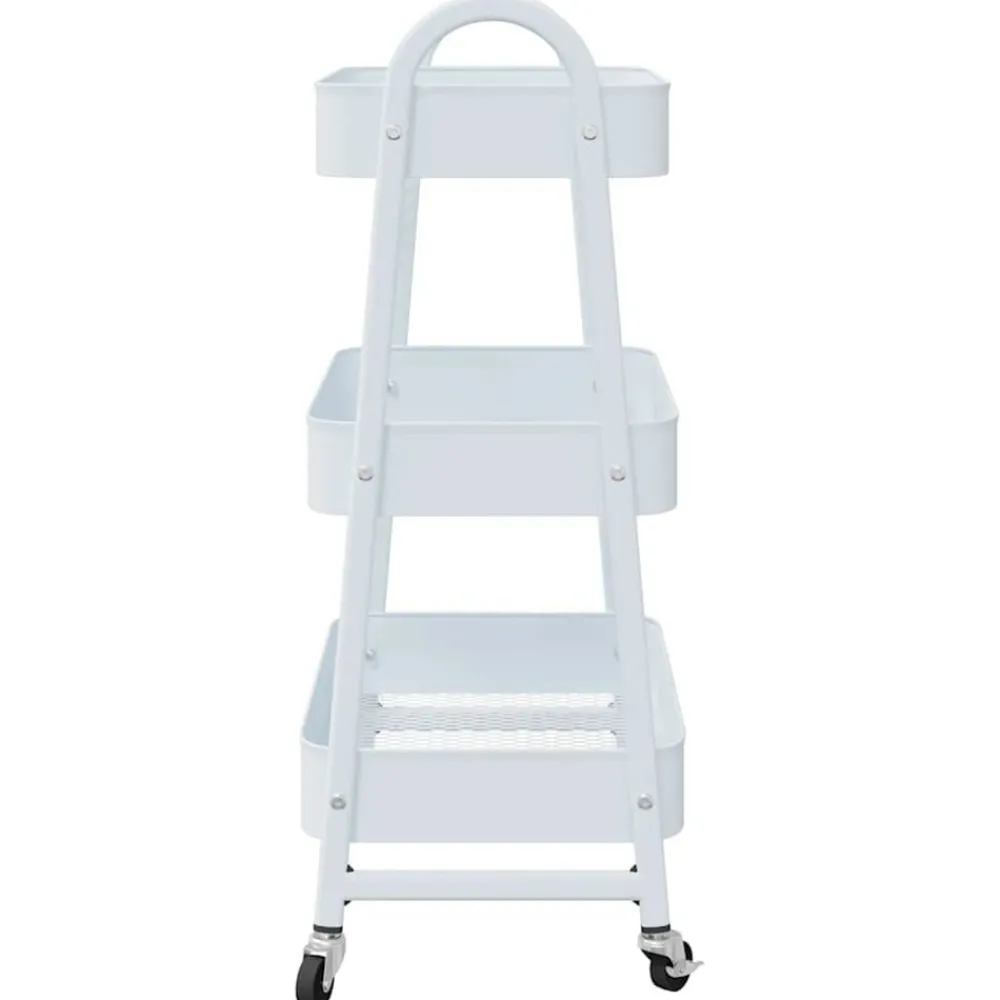 vidaXL Carrito de almacenaje 3 niveles acero 42x41,5x77 cm Blanco Online