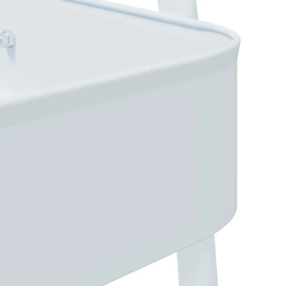 vidaXL Carrito de almacenaje 3 niveles acero 42x41,5x77 cm Blanco Online
