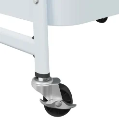 vidaXL Carrito de almacenaje 3 niveles acero 42x41,5x77 cm Blanco Online