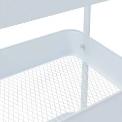vidaXL Carrito de almacenaje 3 niveles acero 42x41,5x77 cm Blanco Online