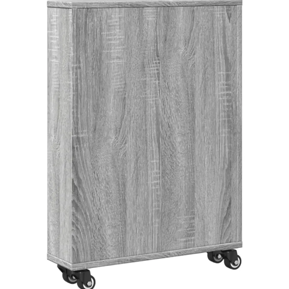 vidaXL Estanterías-Carrito de almacenaje estrecho madera 48x13x68 cm