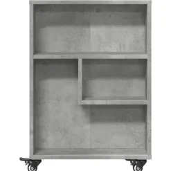 vidaXL Estanterías-Carrito de almacenaje estrecho madera gris hormigón 48x13x68 cm