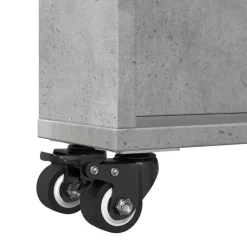 vidaXL Estanterías-Carrito de almacenaje estrecho madera gris hormigón 48x13x68 cm
