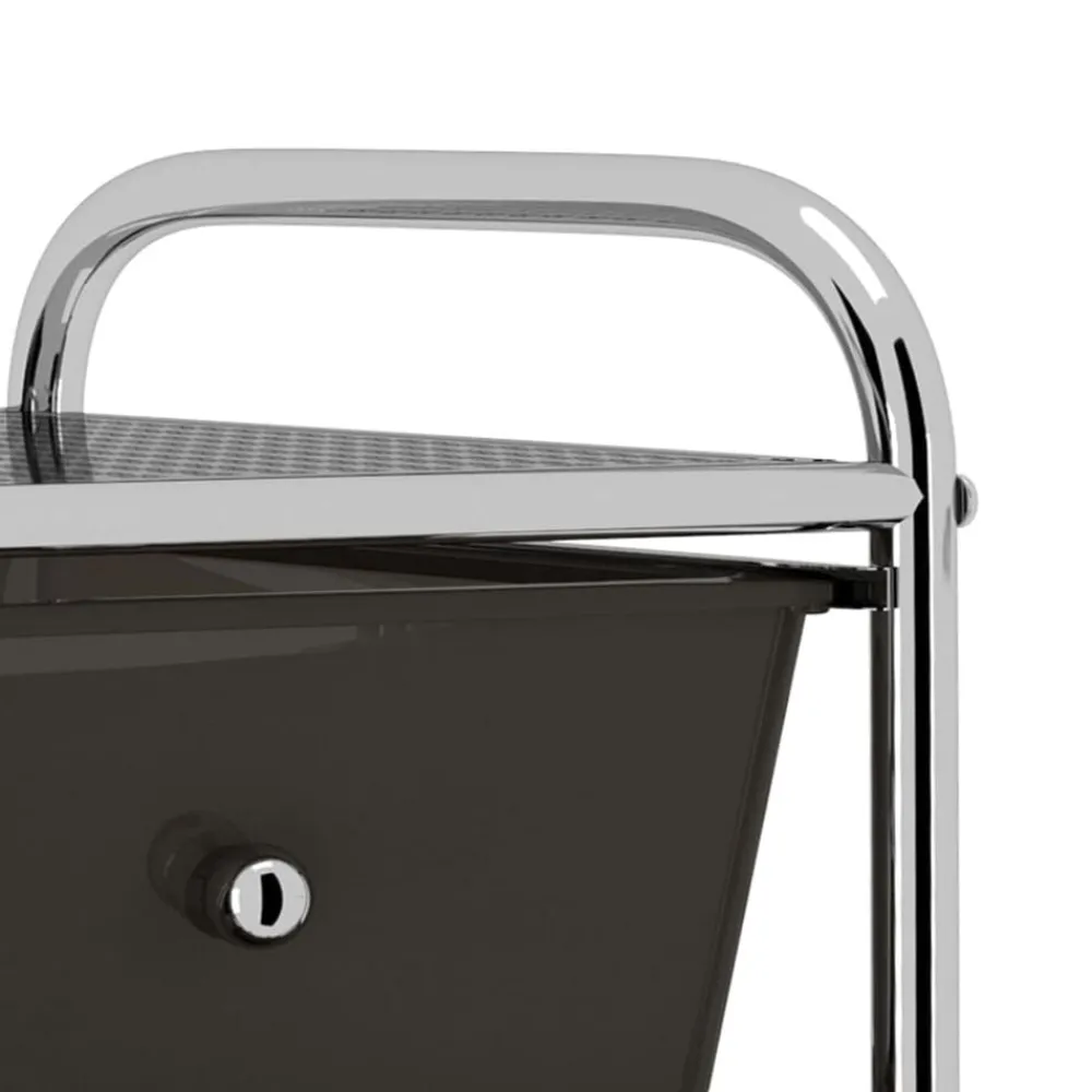 vidaXL Carrito de almacenaje portátil 4 cajones plástico Negro Online