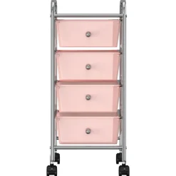 vidaXL Herramientas-Carrito de almacenaje portátil 4 cajones plástico
