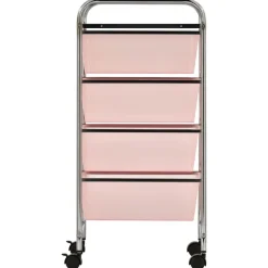 vidaXL Herramientas-Carrito de almacenaje portátil 4 cajones plástico