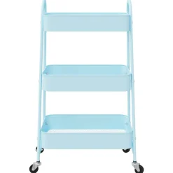 vidaXL Carrito de almacenaje 3 niveles acero 42x41,5x77 cm Azul Online