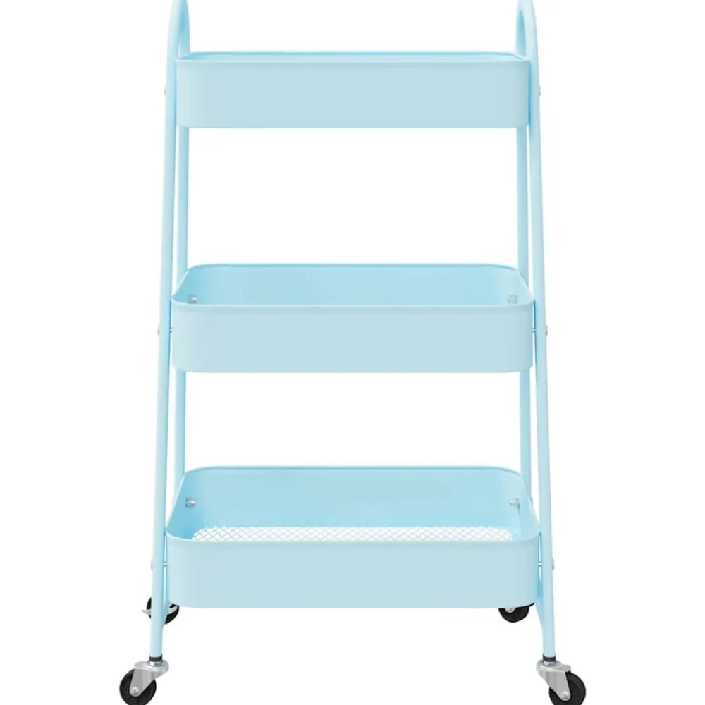vidaXL Carrito de almacenaje 3 niveles acero 42x41,5x77 cm Azul Online