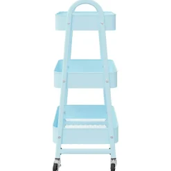 vidaXL Carrito de almacenaje 3 niveles acero 42x41,5x77 cm Azul Online