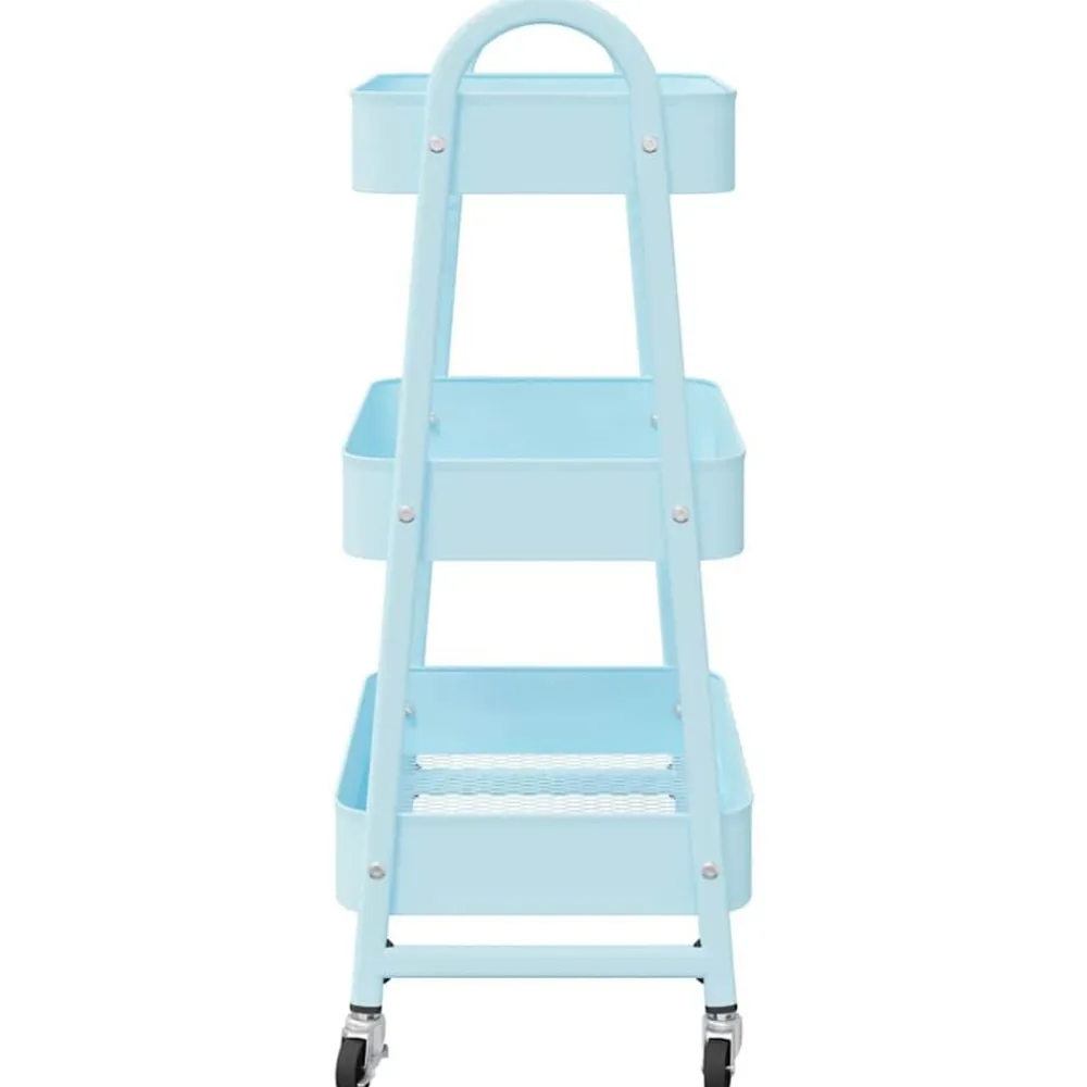 vidaXL Carrito de almacenaje 3 niveles acero 42x41,5x77 cm Azul Online