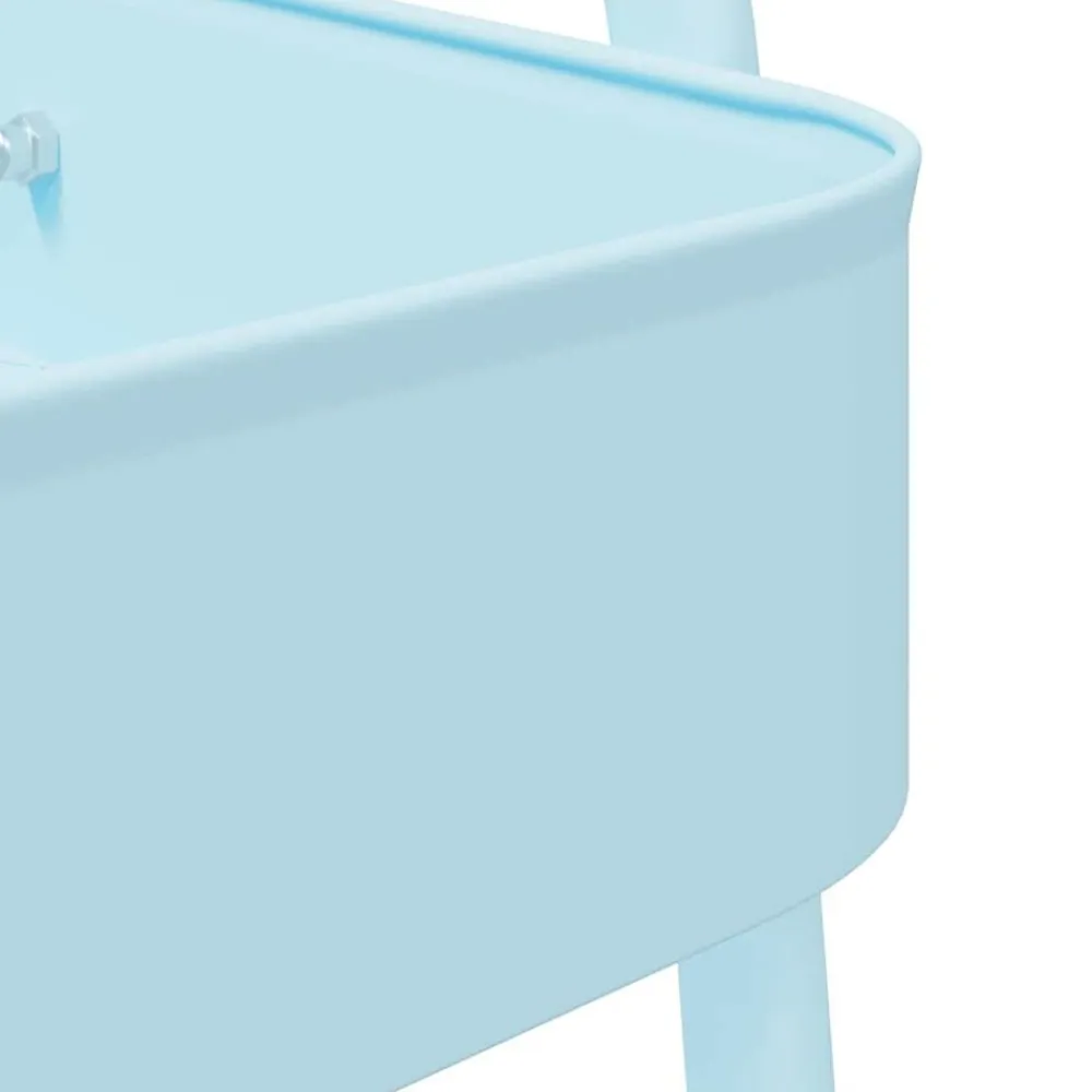 vidaXL Carrito de almacenaje 3 niveles acero 42x41,5x77 cm Azul Online