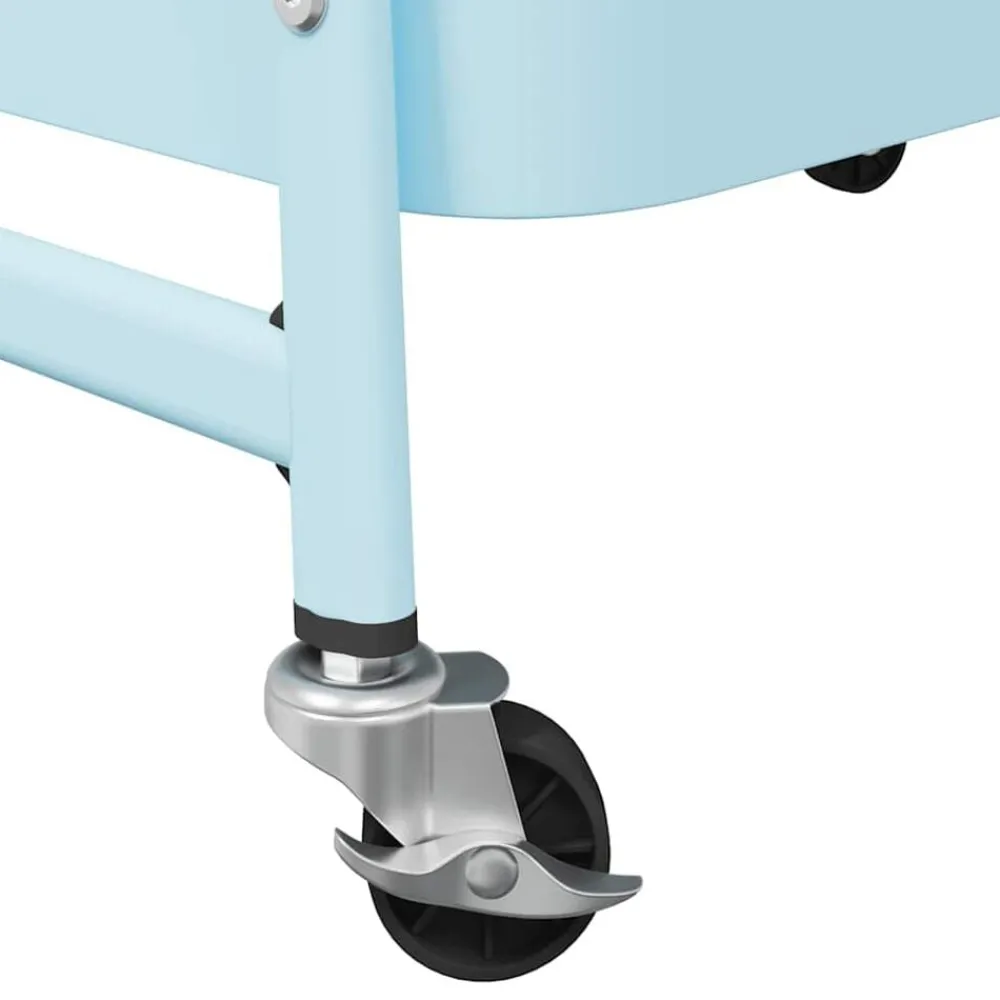 vidaXL Carrito de almacenaje 3 niveles acero 42x41,5x77 cm Azul Online