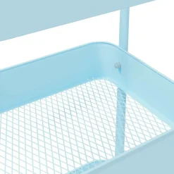 vidaXL Carrito de almacenaje 3 niveles acero 42x41,5x77 cm Azul Online
