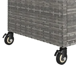 vidaXL Carrito de bar con cajón ratán sintético 100x45x97 cm Gris Online