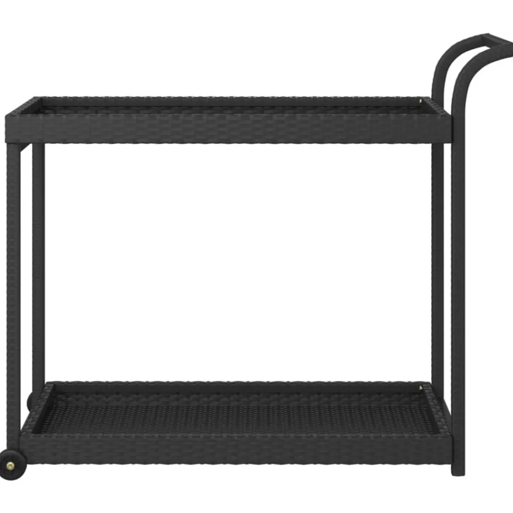 vidaXL Carros E Islas-Carrito de bar ratán sintético 100x45x83 cm