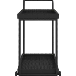 vidaXL Carros E Islas-Carrito de bar ratán sintético 100x45x83 cm