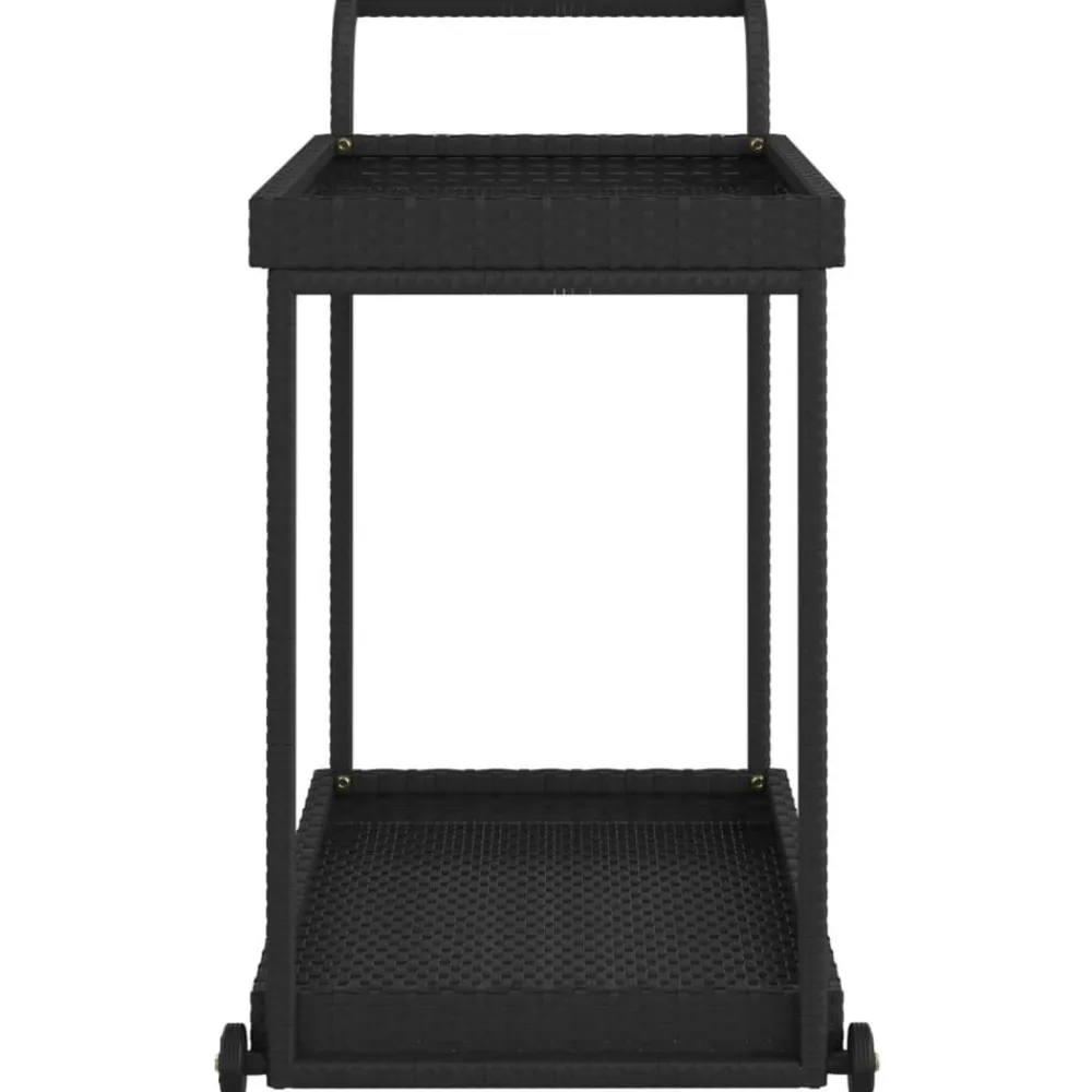 vidaXL Carros E Islas-Carrito de bar ratán sintético 100x45x83 cm
