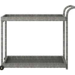 vidaXL Carros E Islas-Carrito de bar ratán sintético 100x45x83 cm