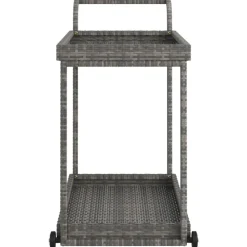 vidaXL Carros E Islas-Carrito de bar ratán sintético 100x45x83 cm