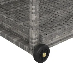 vidaXL Carros E Islas-Carrito de bar ratán sintético 100x45x83 cm