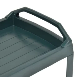 vidaXL Carrito de bebidas plástico 69x53x72 cm Verde Outlet