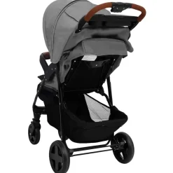 Niños vidaXL Transporte De Bebés-Carrito de bebés 2 en 1 de acero