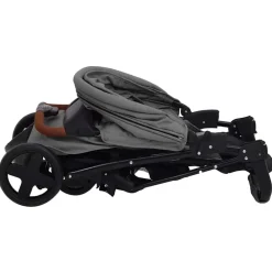Niños vidaXL Transporte De Bebés-Carrito de bebés 2 en 1 de acero