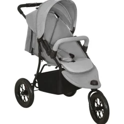 vidaXL Carrito de bebés de acero Gris claro Online