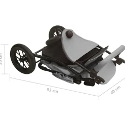 vidaXL Carrito de bebés de acero Gris claro Online