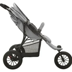 vidaXL Carrito de bebés de acero Gris claro Online