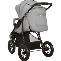 vidaXL Carrito de bebés de acero Gris claro Online