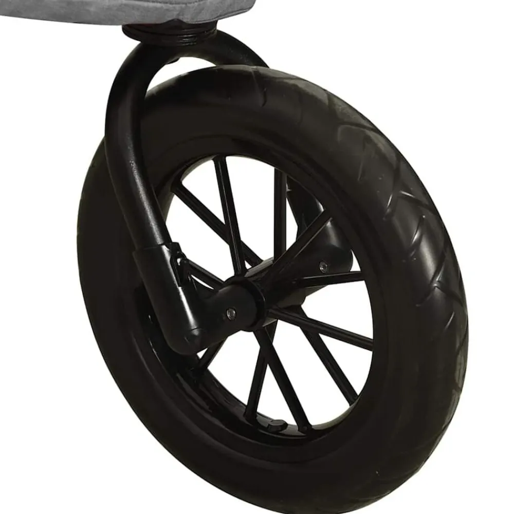 vidaXL Carrito de bebés de acero Gris claro Online