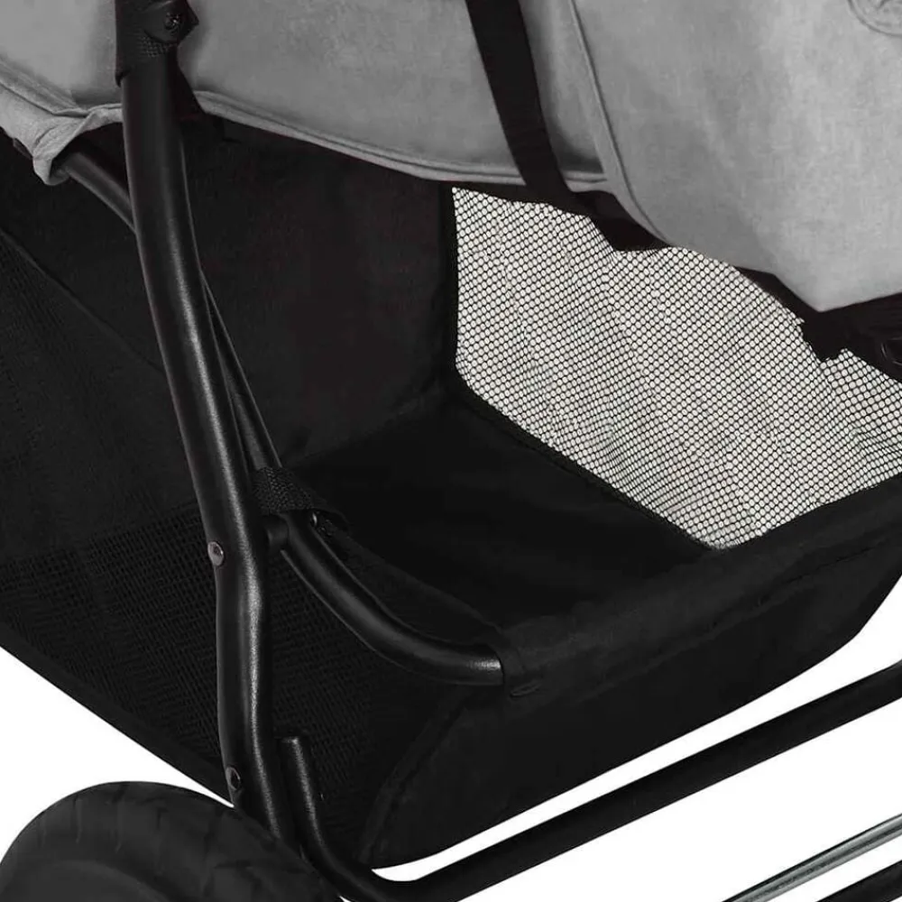 vidaXL Carrito de bebés de acero Gris claro Online