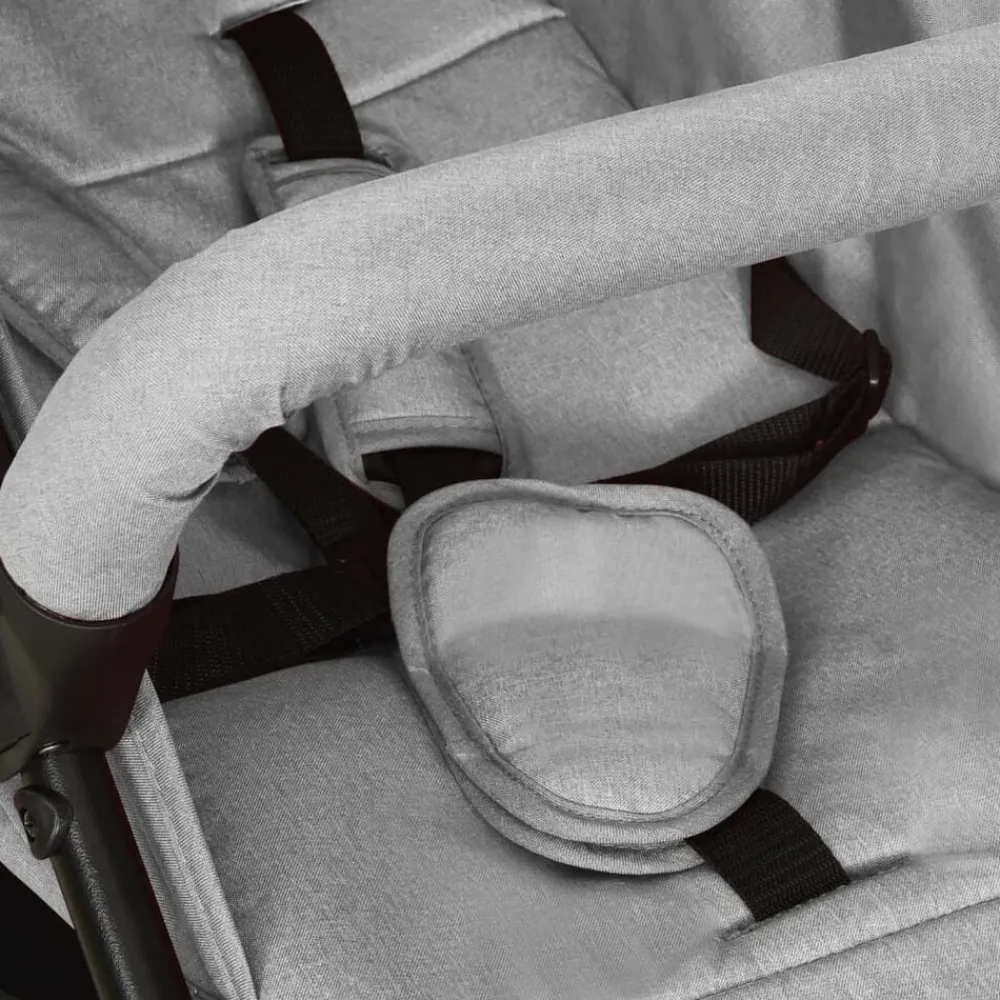 vidaXL Carrito de bebés de acero Gris claro Online