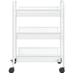 vidaXL Carros E Islas-Carrito de cocina 3 niveles hierro 46x26x64 cm