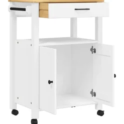 vidaXL Carros E Islas-Carrito de cocina MONZA madera maciza de pino 60x40x88,5 cm