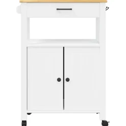 vidaXL Carros E Islas-Carrito de cocina MONZA madera maciza de pino 60x40x88,5 cm