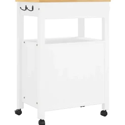 vidaXL Carros E Islas-Carrito de cocina MONZA madera maciza de pino 60x40x88,5 cm