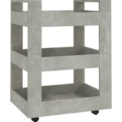 vidaXL Carrito de cocina madera contrachapada gris hormigón 60x45x80cm Gris hormigón Sale