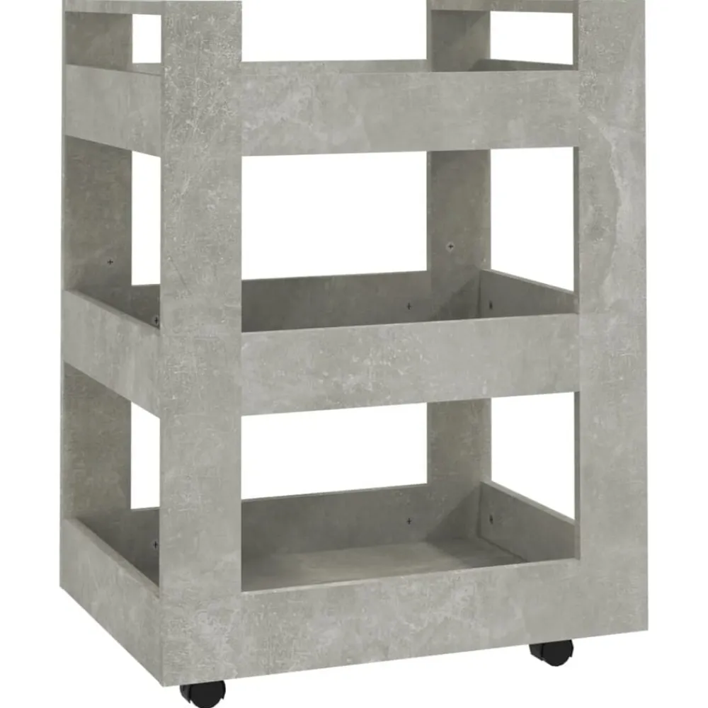 vidaXL Carrito de cocina madera contrachapada gris hormigón 60x45x80cm Gris hormigón Sale