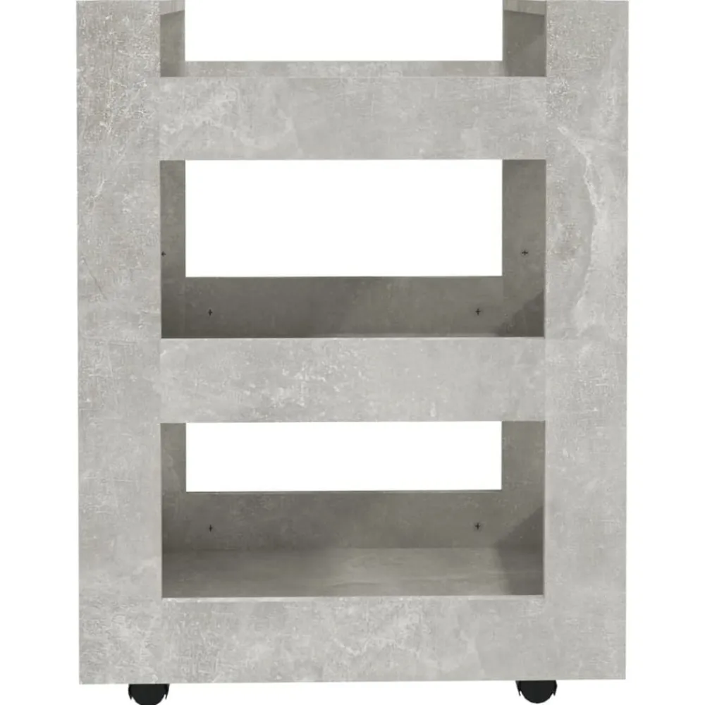 vidaXL Carrito de cocina madera contrachapada gris hormigón 60x45x80cm Gris hormigón Sale