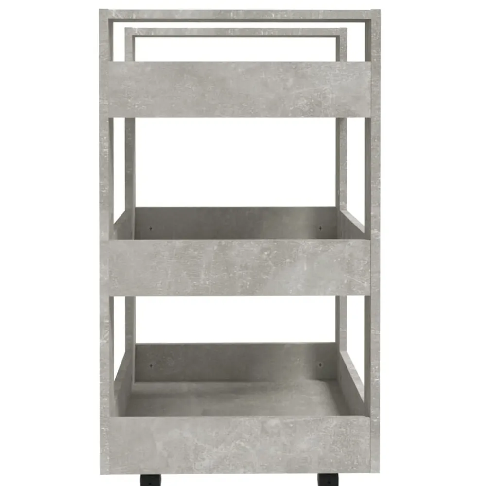 vidaXL Carrito de cocina madera contrachapada gris hormigón 60x45x80cm Gris hormigón Sale