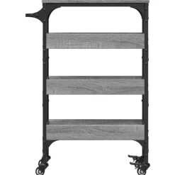 vidaXL Carrito de cocina madera de ingeniería 53x20x76 cm Gris sonoma Clearance