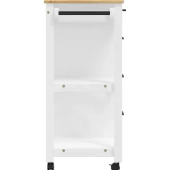 vidaXL Carros E Islas-Carrito de cocina MONZA madera maciza de pino 84x40x88,5 cm
